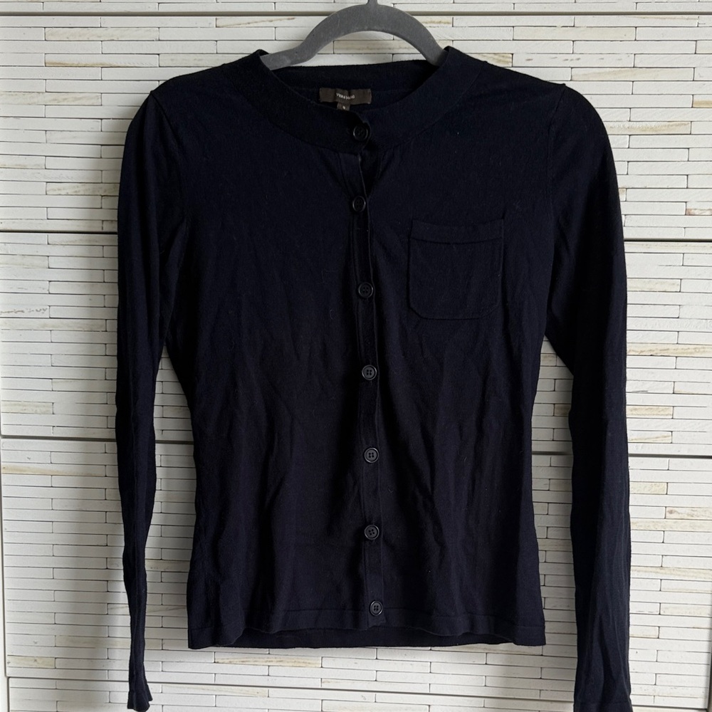 Vera Wang Navy Cardigan Sweater